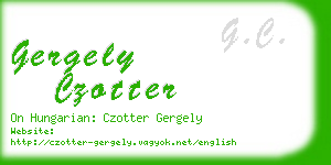 gergely czotter business card